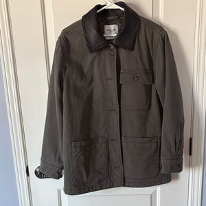 Abercrombie & Fitch Jacket with Leather Collar